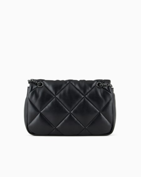 Armani Bolso bandolera con solapa efecto napa acolchada Envío internacional gratuito