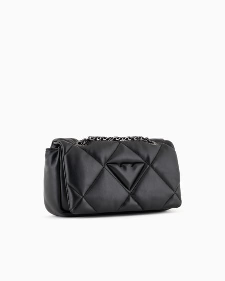 Armani Minibolso bandolera con solapa efecto napa acolchada Tienda de fábrica
