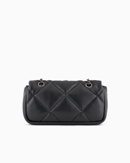 Armani Minibolso bandolera con solapa efecto napa acolchada Tienda de fábrica