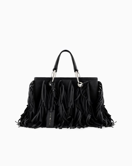 Armani Bolso shopper MyEA pequeño con flecos de material efecto ante