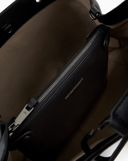 Armani Bolso shopper MyEA de piel con logotipo trenzado Precios de Black Friday