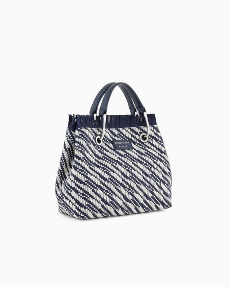 Armani Bolso shopper MyEA pequeño en esterilla trenzada Libre de impuestos