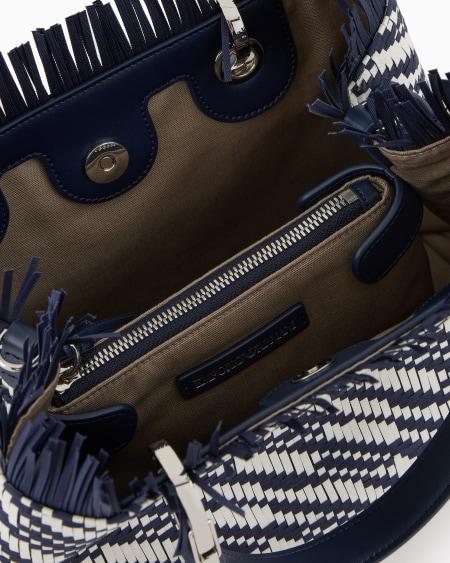 Armani Bolso shopper MyEA pequeño en esterilla trenzada Libre de impuestos