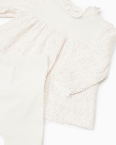 Armani Set de regalo con jersey y pantalones con pies de punto interlock con inscripción integral Última moda