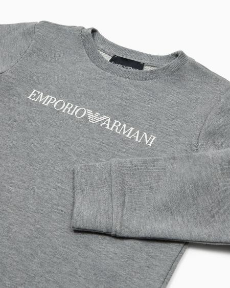 Armani Sudadera de punto de mezcla de modal con logotipo Ofertas especiales