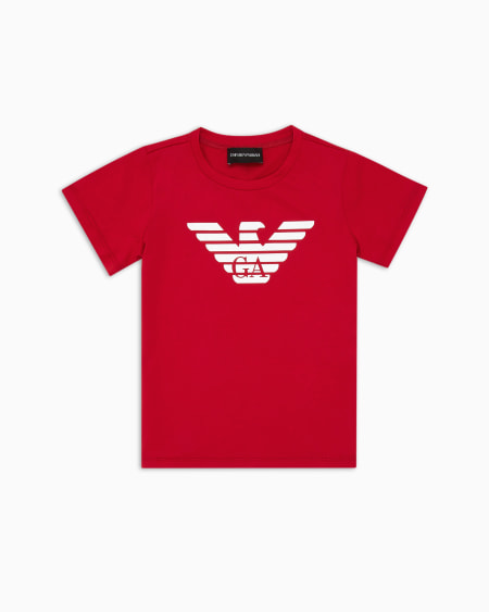 Armani Camiseta de punto de algodón pima con logotipo