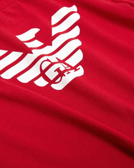 Armani Camiseta de punto de algodón pima con logotipo Grandes ahorros