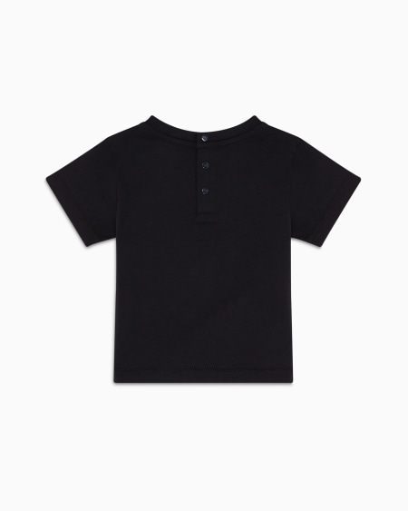 Armani Camiseta de punto de algodón pima con logotipo Rebajas de fin de temporada