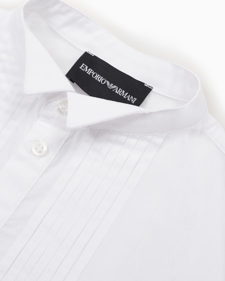 Armani Camisa de algodón con bordado de águila 2025