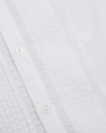 Armani Camisa de algodón con bordado de águila 2025