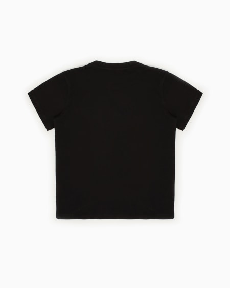 Armani Camiseta de punto de algodón pima con logotipo Rebajas de fábrica