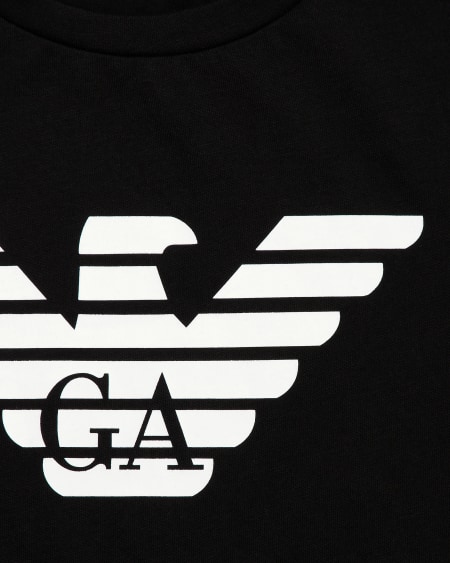 Armani Camiseta de punto de algodón pima con logotipo Tienda