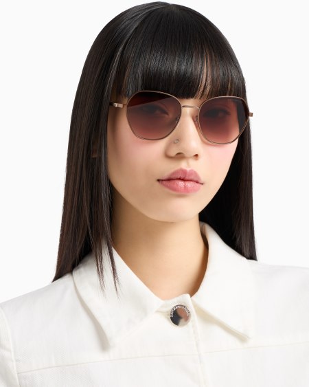 Armani Gafas de sol de forma irregular para mujer Promoción trimestral
