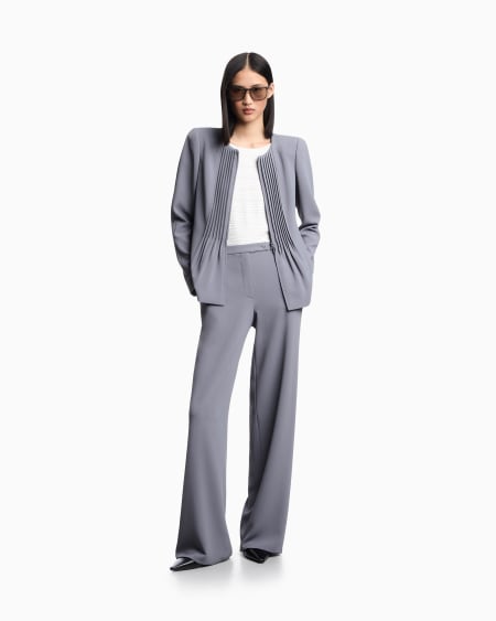 Armani Chaqueta de tejido texturizado fluido y plisado Superdescuento