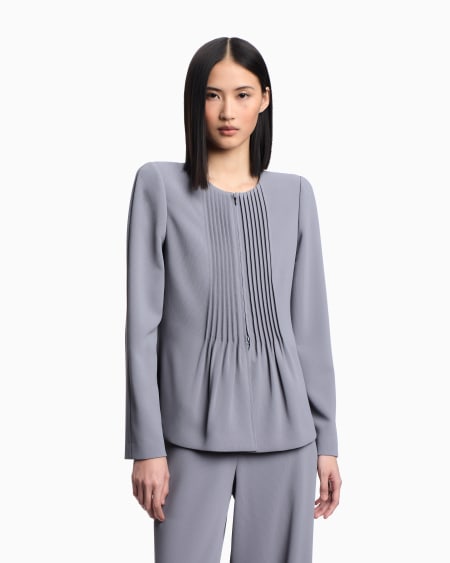 Armani Chaqueta de tejido texturizado fluido y plisado Superdescuento