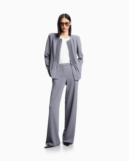 Armani Pantalones palazzo de tejido texturizado fluido Grandes descuentos