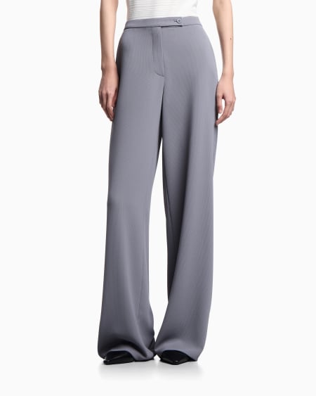 Armani Pantalones palazzo de tejido texturizado fluido Grandes descuentos
