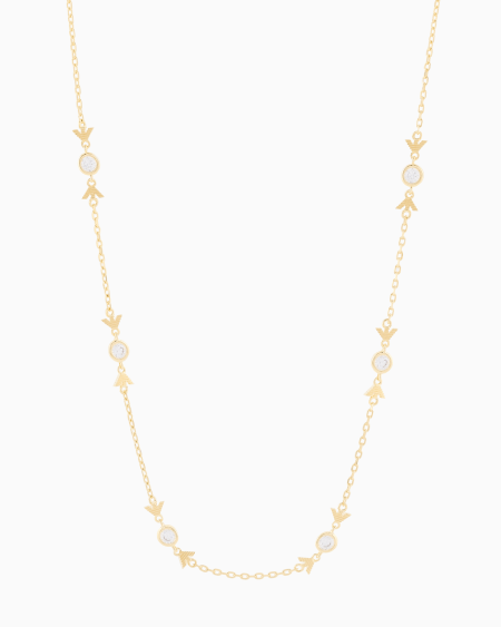 Armani Collar de cadena fina en plata de ley color dorado Precios de Black Friday