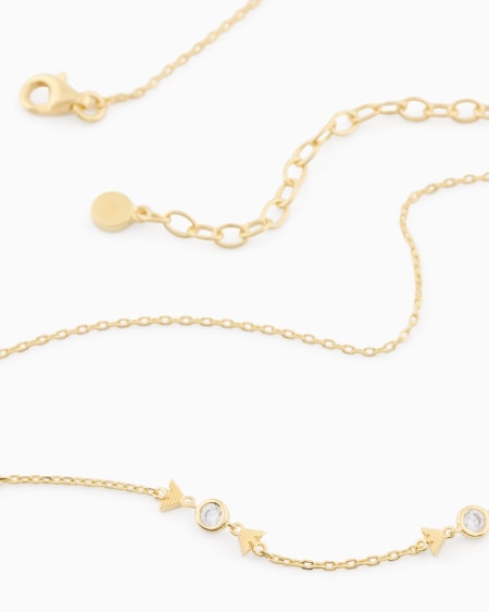 Armani Collar de cadena fina en plata de ley color dorado Precios de Black Friday