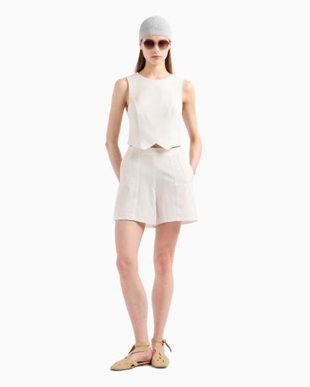 Armani Top en tejido de triacetato Icon Descuentos del mes