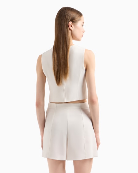 Armani Top en tejido de triacetato Icon Descuentos del mes