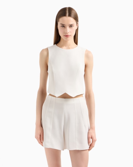 Armani Top en tejido de triacetato Icon Descuentos del mes