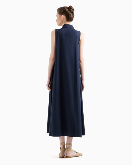 Armani Vestido largo y acampanado de popelina Rebajas de fin de temporada