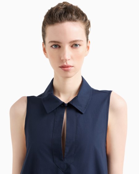 Armani Vestido largo y acampanado de popelina Rebajas de fin de temporada