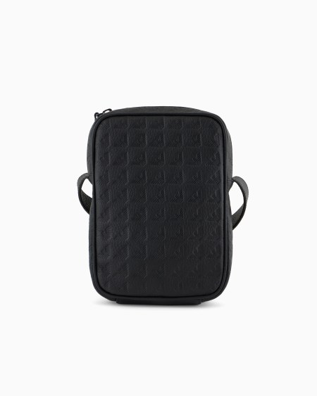 Armani Funda para dispositivos electrónicos de piel con motivo integral de águila en relieve Descuento