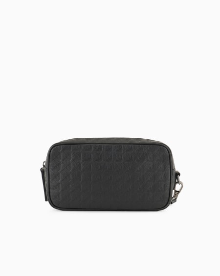 Armani Bolso bandolera de piel con águila repujada por toda la superficie Rebajas online