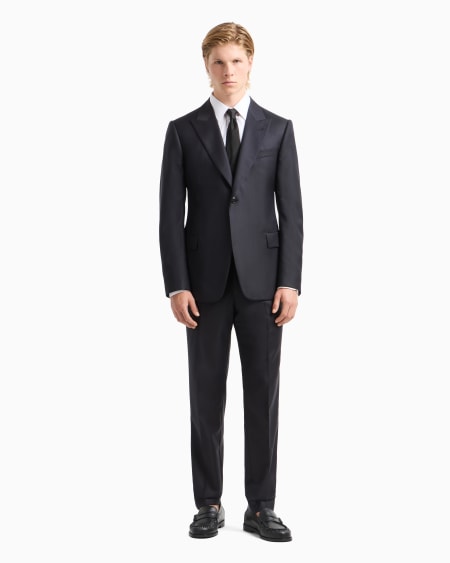 Armani Camisa de algodón microestructurado con acabado suave Envío internacional gratuito