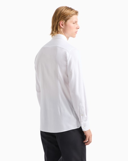 Armani Camisa de algodón microestructurado con acabado suave Envío internacional gratuito