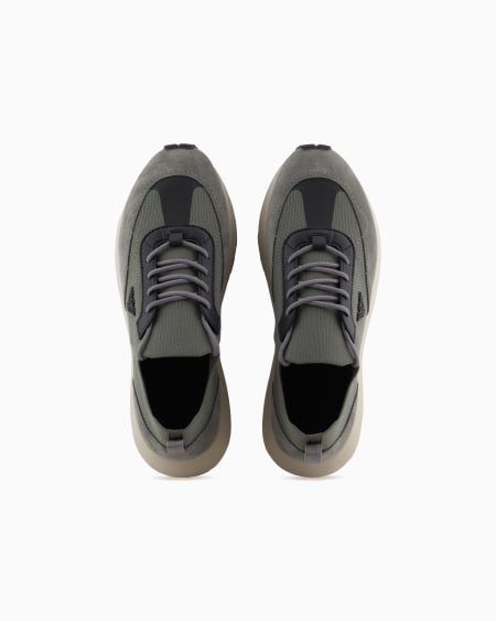 Armani Deportivas de punto con detalles de ante Descuentos del mes