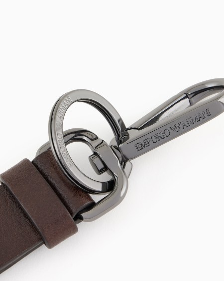 Armani Llavero de piel con detalle metálico Ofertas de temporada