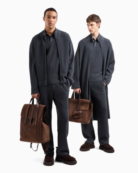 Armani Cárdigan con cremallera completa de punto ottoman vertical de viscosa Icon Devoluciones gratuitas