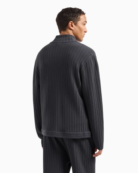 Armani Cárdigan con cremallera completa de punto ottoman vertical de viscosa Icon Devoluciones gratuitas