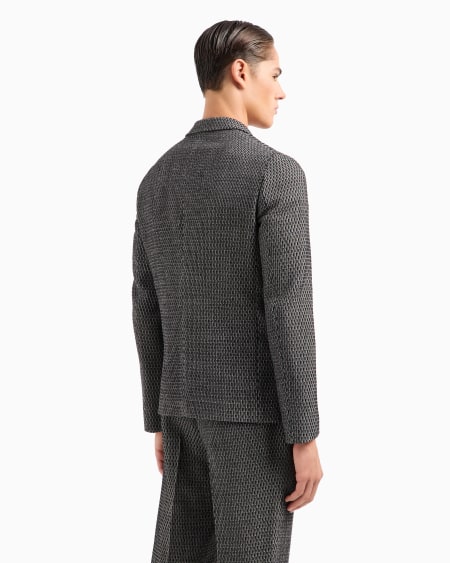 Armani Chaqueta de abotonadura sencilla de lana virgen estructurada Icon En línea