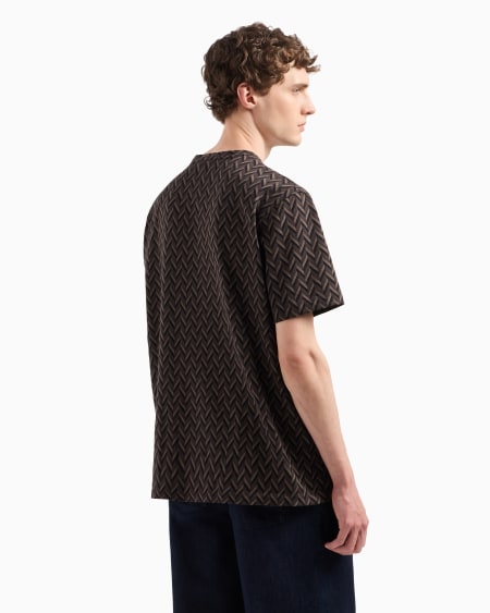 Armani Camiseta de punto con fantasía en tejido jacquard Icon En oferta