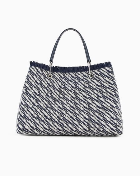 Armani Bolso shopper MyEA grande en esterilla trenzada Rebajas de fábrica