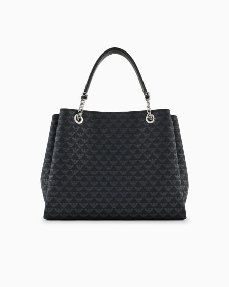 Armani Bolso de mano con águila integral y logotipo Milano 1981 estampado Tienda