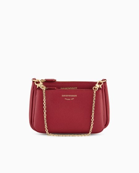 Armani Minibolso doble con bandolera y estampado de ciervo Tienda de fábrica