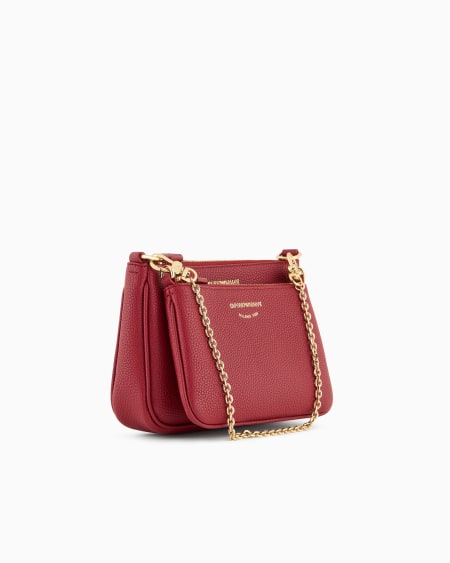 Armani Minibolso doble con bandolera y estampado de ciervo Tienda de fábrica