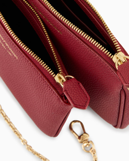 Armani Minibolso doble con bandolera y estampado de ciervo Tienda de fábrica