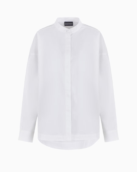 Armani Maxicamisa con cuello de tira de algodón esmerilado Devoluciones gratuitas