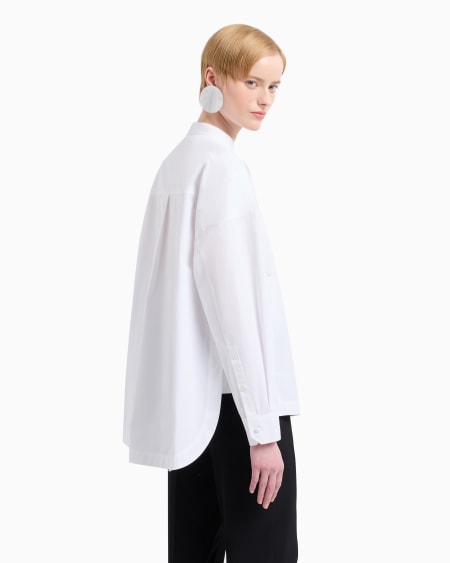 Armani Maxicamisa con cuello de tira de algodón esmerilado Devoluciones gratuitas
