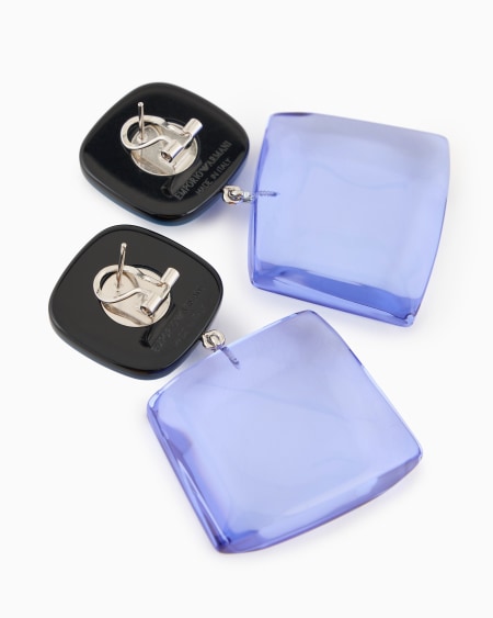 Armani Pendientes colgantes con piedra transparente En oferta