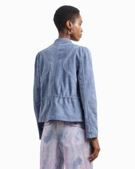 Armani Chaqueta con cuello de tira de ante de cabra Gran oferta