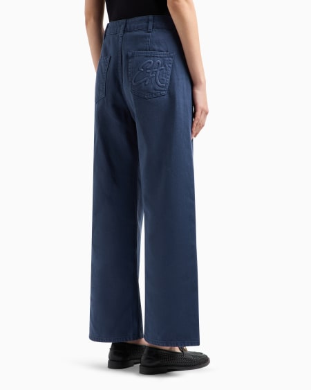 Armani Vaqueros J33 de cintura media y pernera ancha y cropped de bull teñido en prenda Descuento