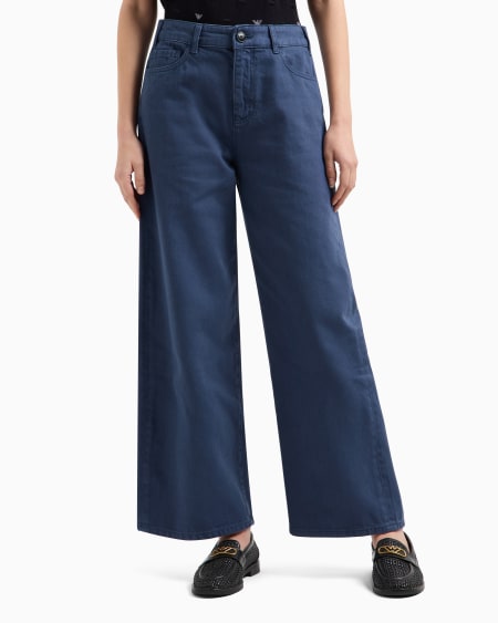 Armani Vaqueros J33 de cintura media y pernera ancha y cropped de bull teñido en prenda Descuento