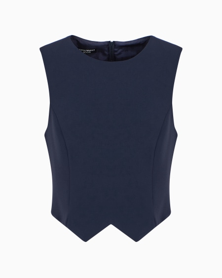 Armani Top en tejido de triacetato Icon Liquidación